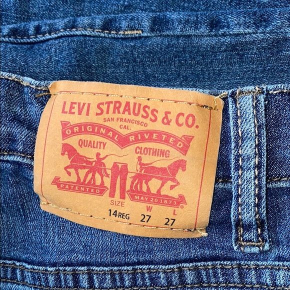 Levi's Classic Indigo Jeans SZ 14 (Boy) - Picture 4 of 7
